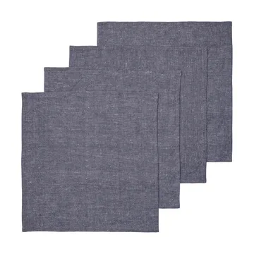 Hale servett 4-pack - Indigo blue, 35x35 cm - Ferm Living