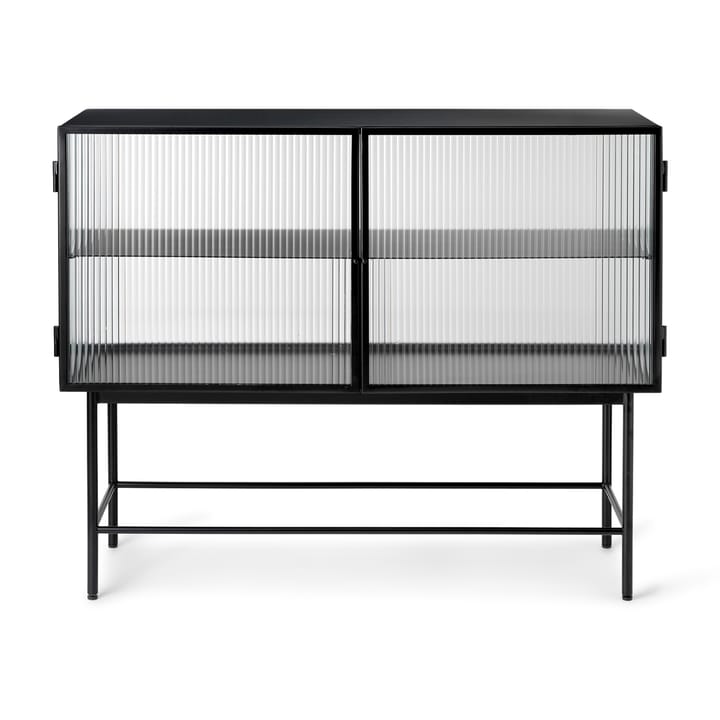 Haze sideboard - Black-vågigt glas - Ferm Living