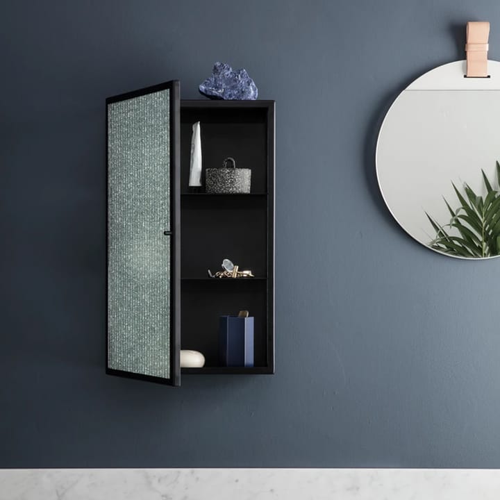Haze Väggskåp, black, rutigt glas Ferm Living