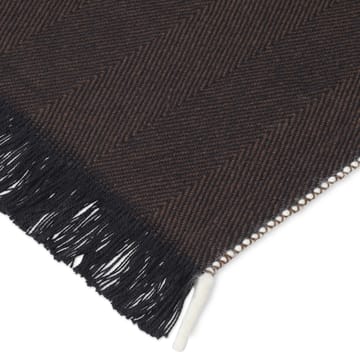 Herringbone pläd 120x180 cm - Dark coffee - Ferm Living
