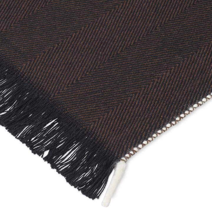 Herringbone pläd 120x180 cm, Dark coffee Ferm Living