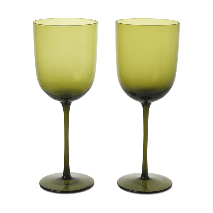 Host rödvinsglas 36 cl 2-pack - Moss Green - Ferm Living