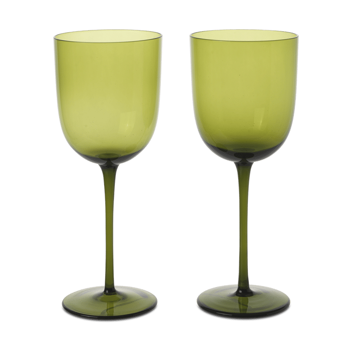 Host vitvinsglas 30 cl 2-pack - Moss Green - Ferm LIVING