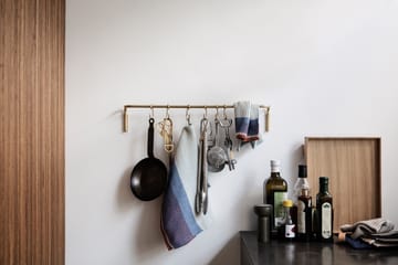 Kitchen köksstång med 6 st krokar - Mässing - Ferm Living