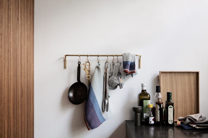 Kitchen köksstång med 6 st krokar, Mässing Ferm Living