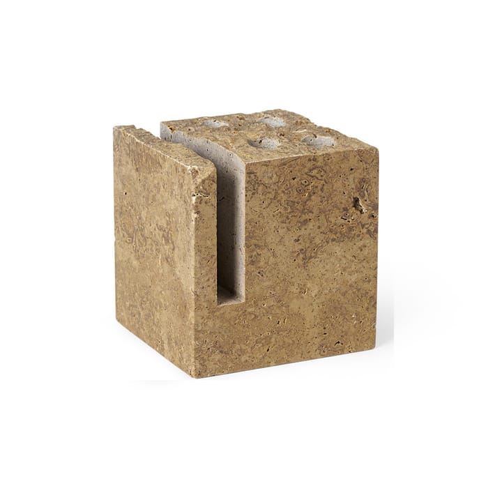 Klint pennhållare 9x9 cm - Beige travertin - Ferm Living