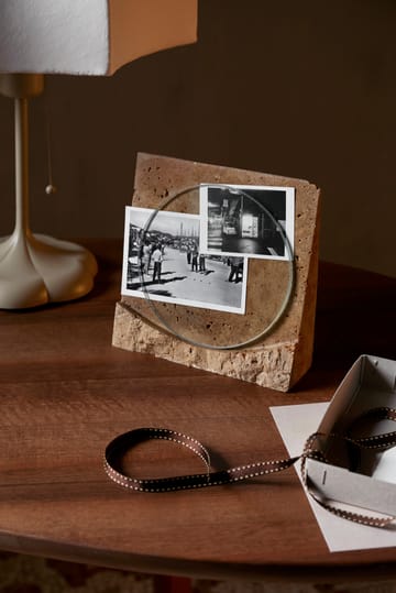 Klint ram 18x18 cm - Beige travertin - Ferm Living