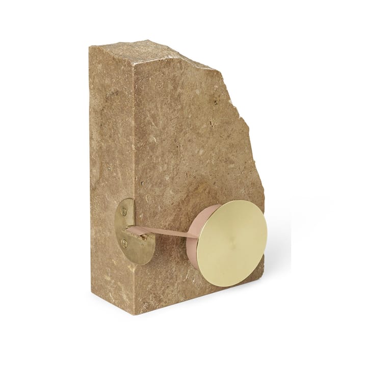 Klint tejphållare 11,6x17 cm, Beige travertin Ferm Living