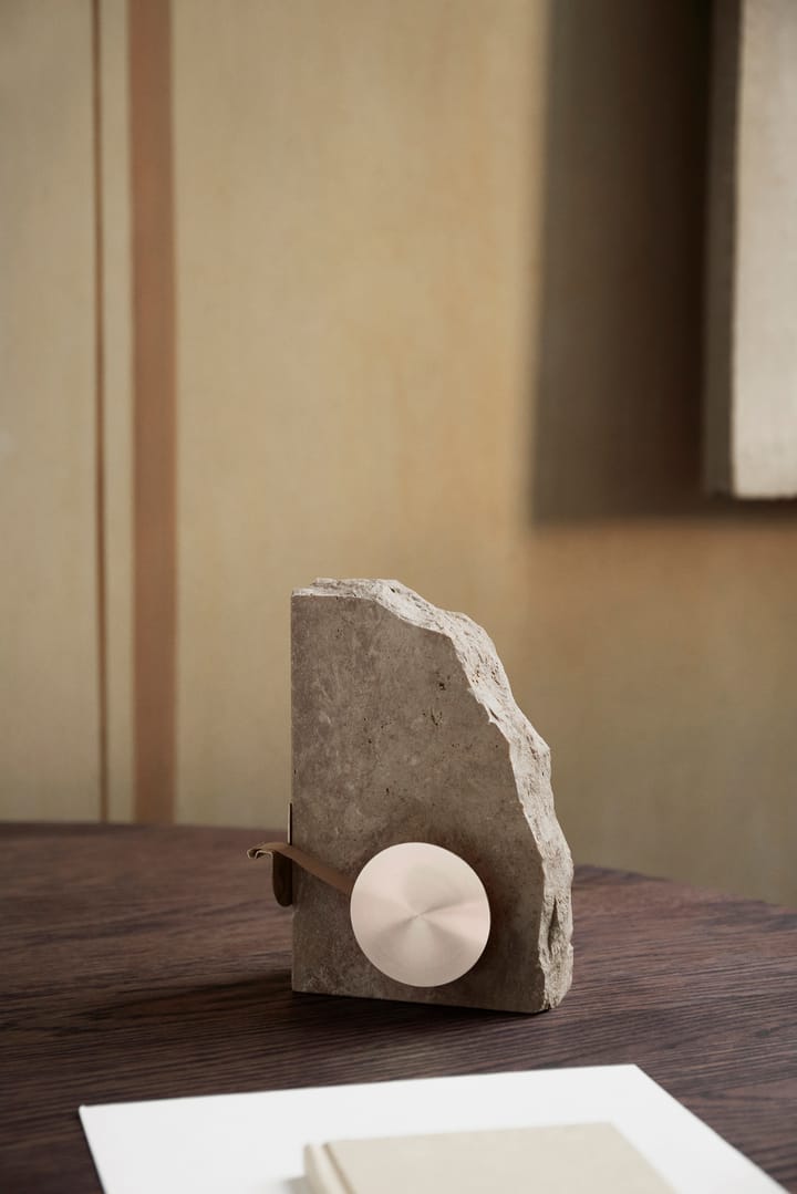 Klint tejphållare 11,6x17 cm, Beige travertin Ferm Living