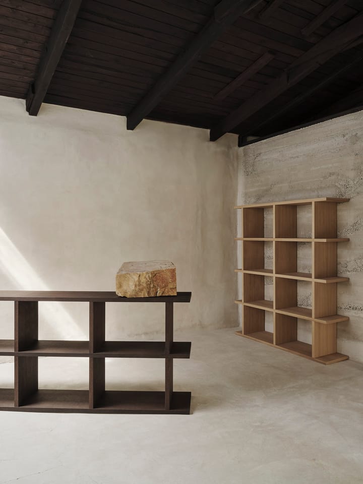 Kona bokhylla 3x2, Dark stained Ferm Living