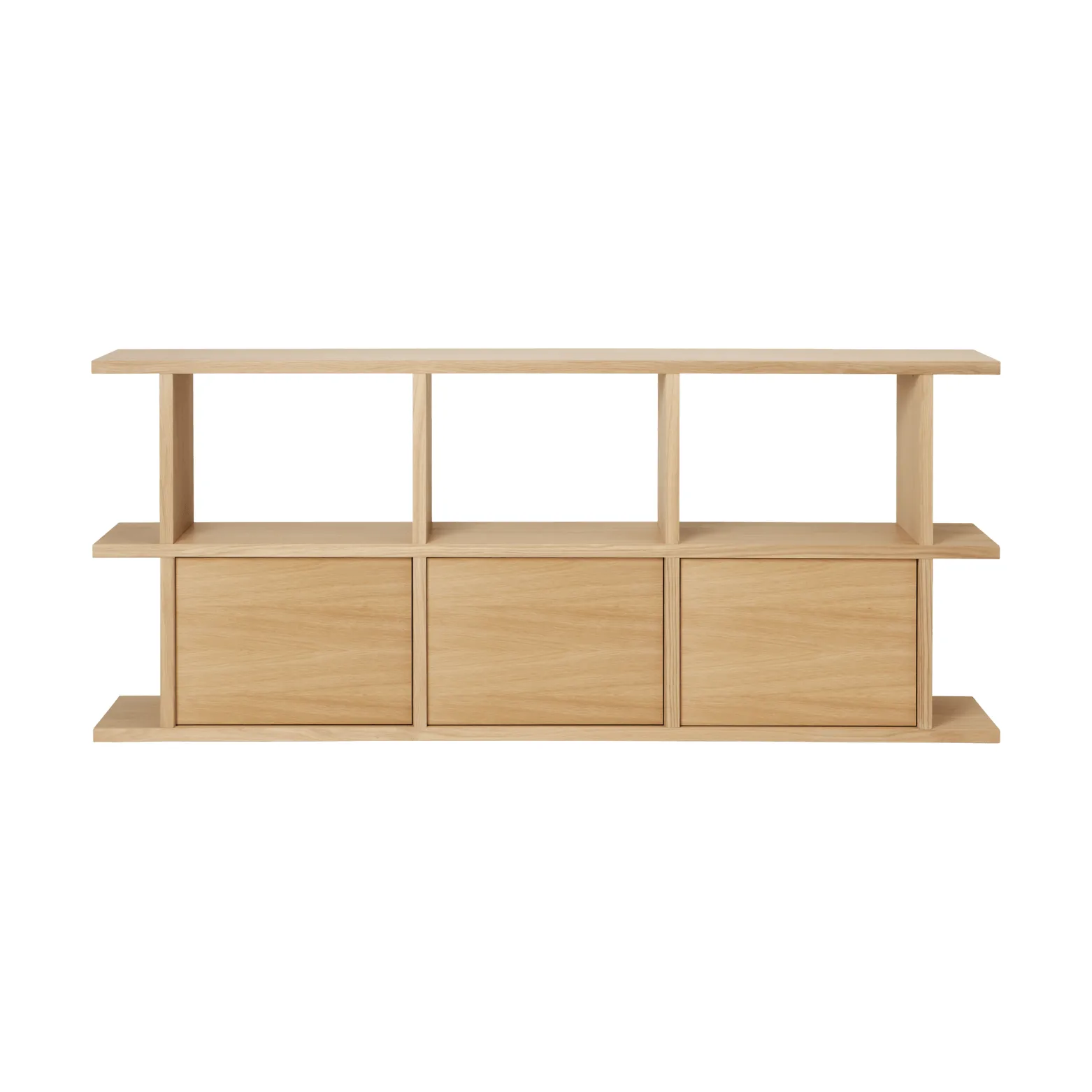 Kona bokhylla 3x2, Natural oak, inkl 3 skåpsinsatser Ferm Living