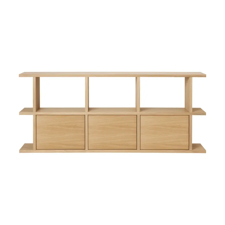 Kona bokhylla 3x2 - Natural oak, inkl 3 skåpsinsatser - Ferm Living