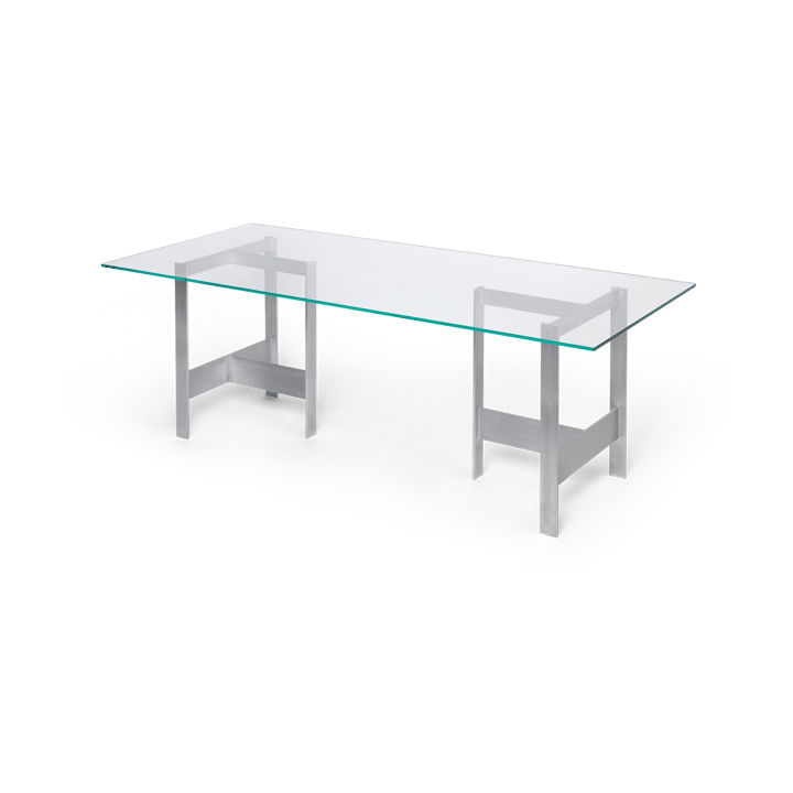 Lager matbord 90x200 cm - Glass-aluminium - Ferm Living