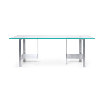 Lager matbord 90x200 cm - Glass-aluminium - Ferm Living