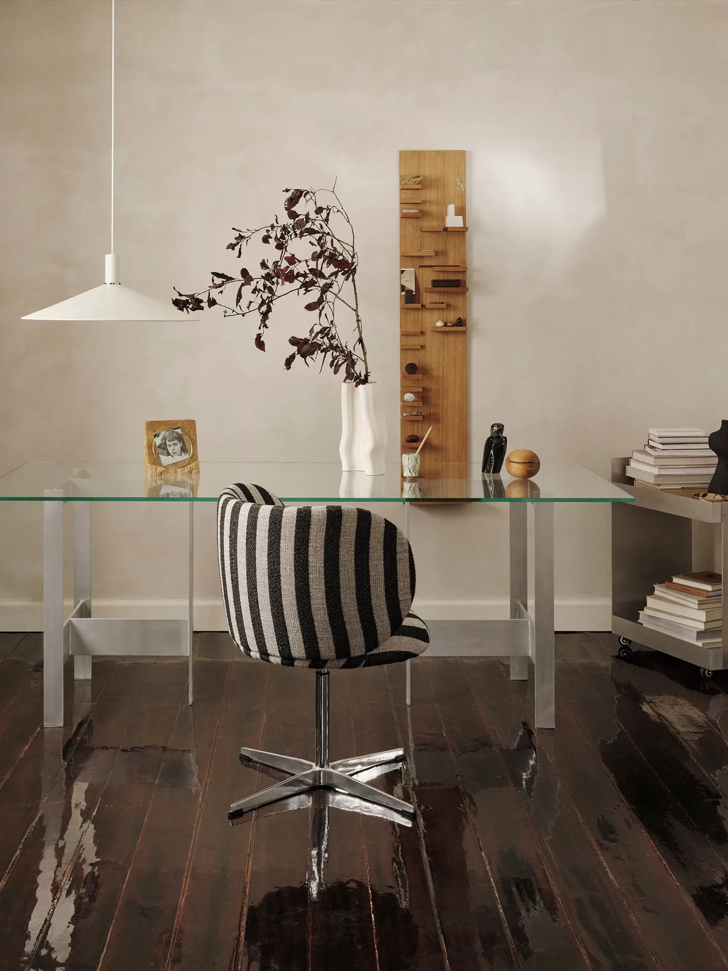 Lager matbord 90x200 cm, Glass-aluminium Ferm Living