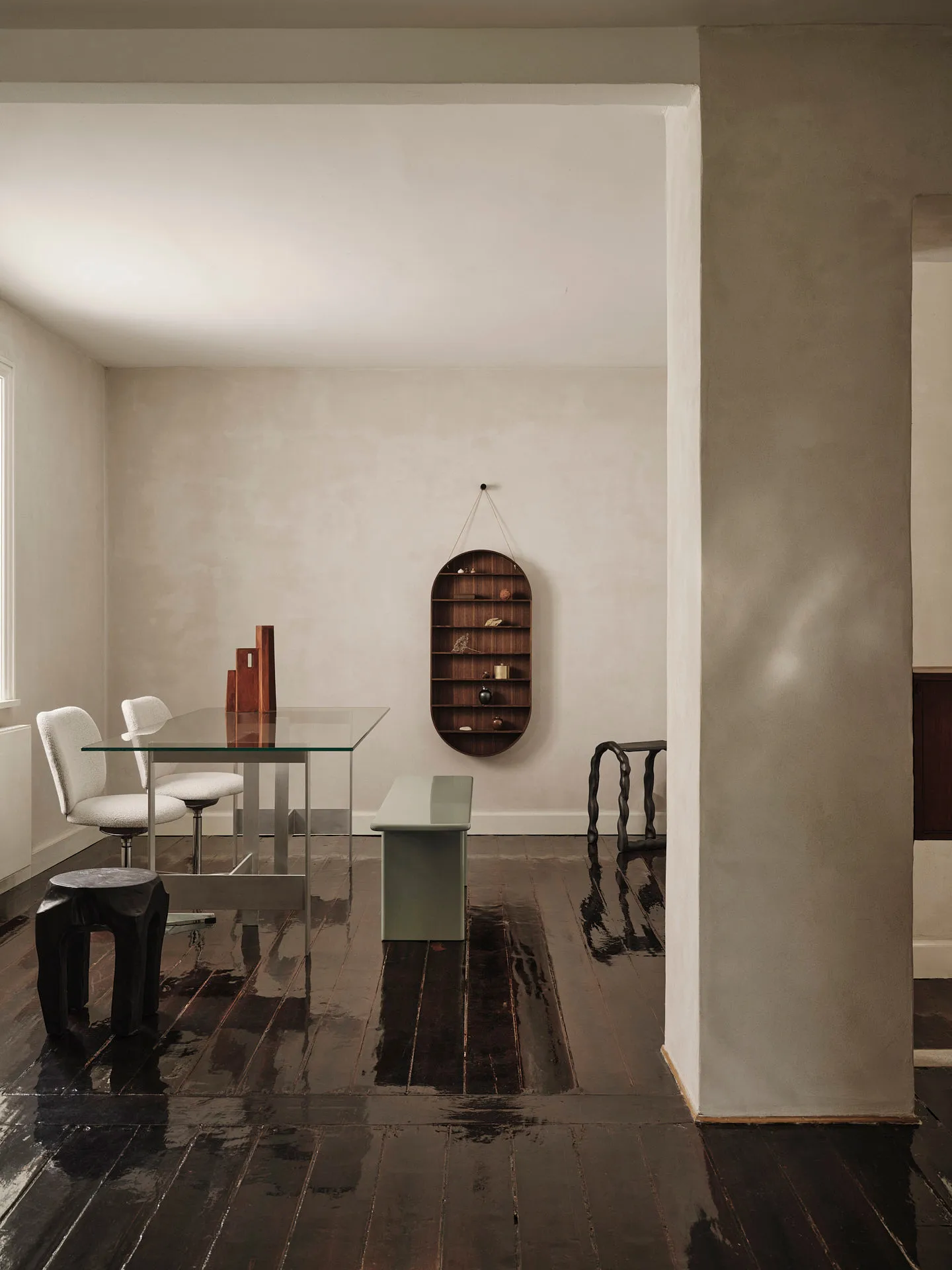 Lager matbord 90x200 cm, Glass-aluminium Ferm Living