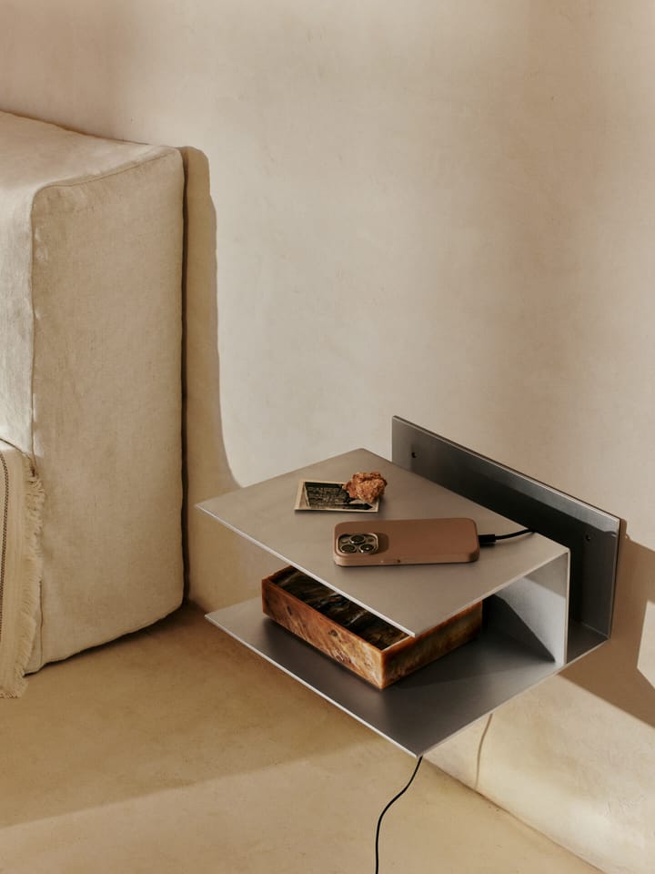 Lager sängbord 15,5x35x30 cm, Aluminium Ferm Living