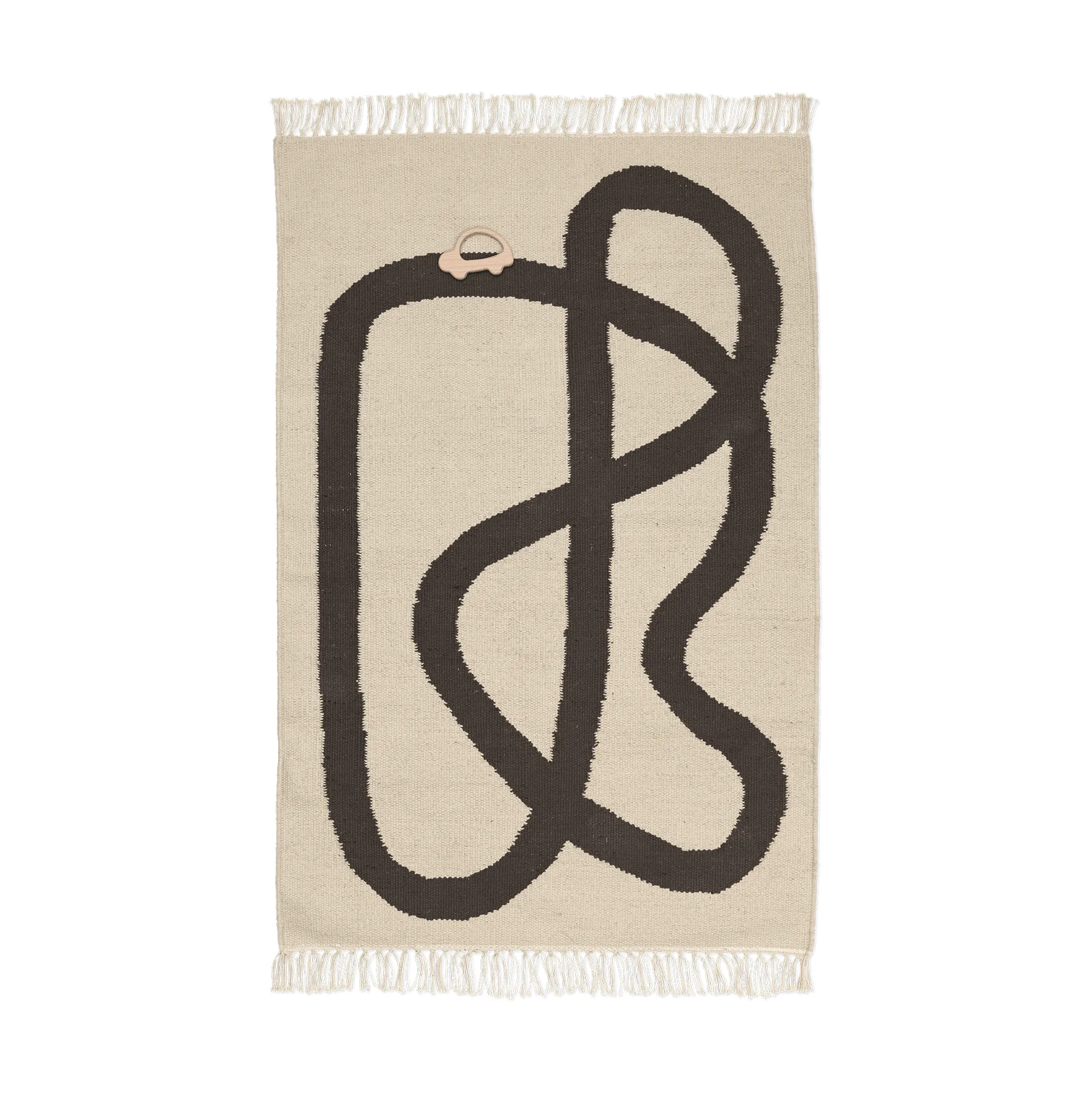 Lane matta 70x105 cm, Off-white-Chocolate Ferm Living