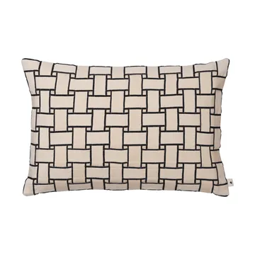 Lattice kuddfodral - Off-white-black, 40x60 cm - Ferm Living
