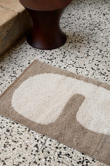 Lay badrumsmatta 50x70 cm - Dark taupe-off white - Ferm Living