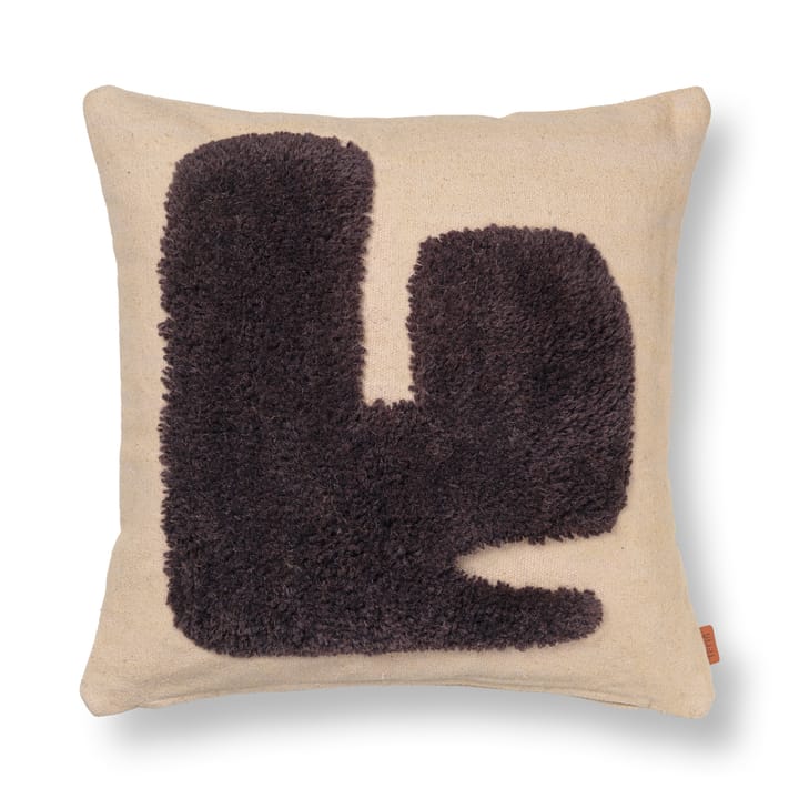 Lay kudde 50x50 cm - Sand / Dark Brown - Ferm Living
