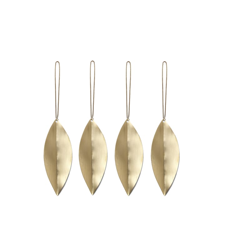 Leaf brass julgranshänge, 4-pack Ferm Living