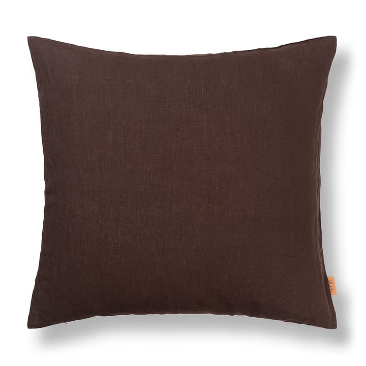 Linen kudde 50x50 cm - Chocolate - ferm LIVING