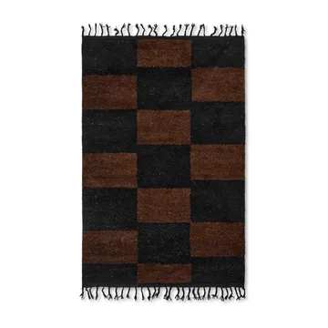 Mara handknuten matta 120x180 cm - Black-chocolate - Ferm Living