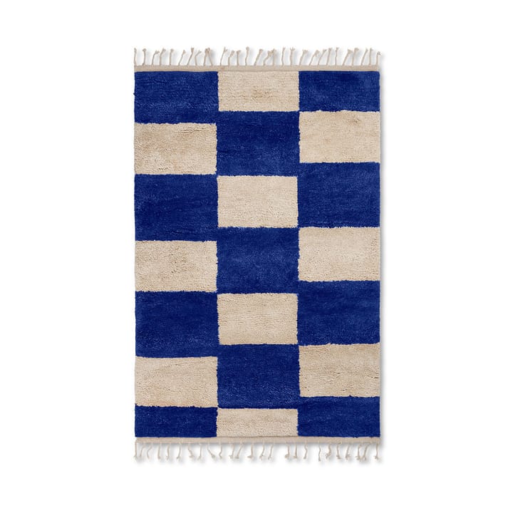 Mara Matta - bright blue/offwhite, l, 120x180 cm - ferm LIVING