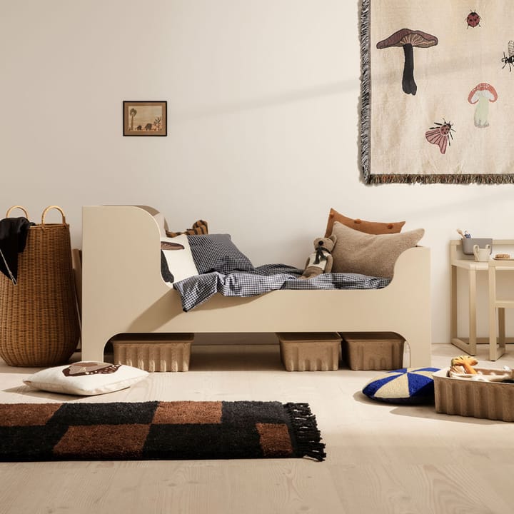 Mara Matta, bright blue/offwhite, l, 120x180 cm Ferm Living