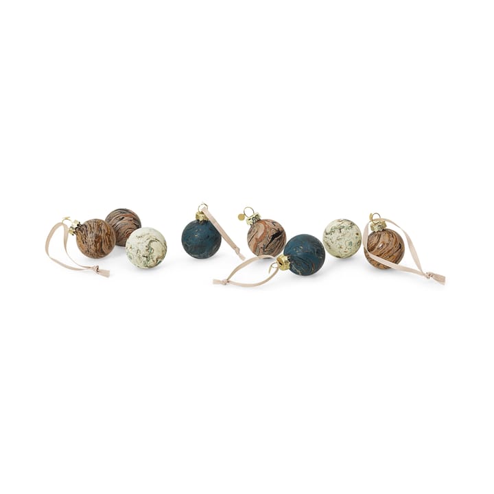 Marble dekorationskula mixed 8-pack, Small Ferm Living
