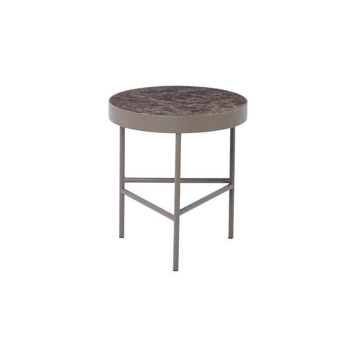 Marble Table soffbord - marmor brun, medium, brunt stativ - Ferm LIVING