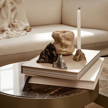 Marble Table soffbord - marmor svart, large, svart stativ - Ferm Living