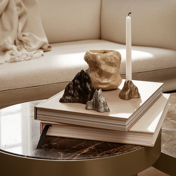 Marble Table soffbord, marmor svart, large, svart stativ Ferm Living