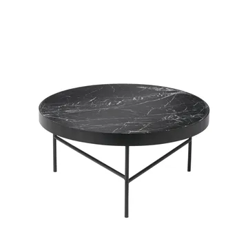 Marble Table soffbord - marmor svart, large, svart stativ - Ferm Living