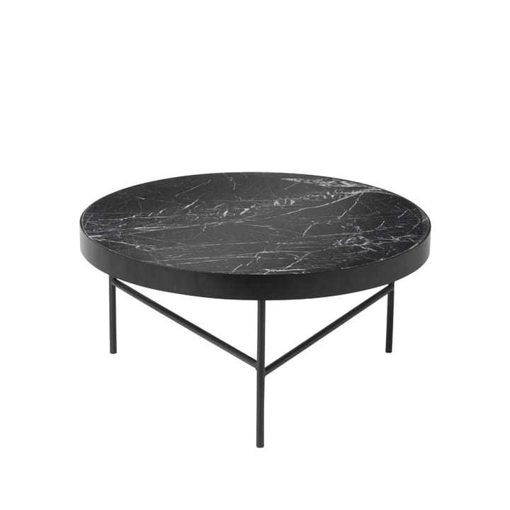 Marble Table soffbord - marmor svart, large, svart stativ - Ferm LIVING
