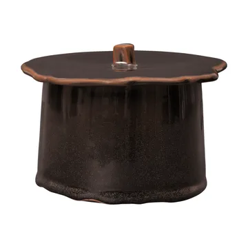 Marnen burk med lock - Carob brown, Ø11x9 cm - Ferm Living