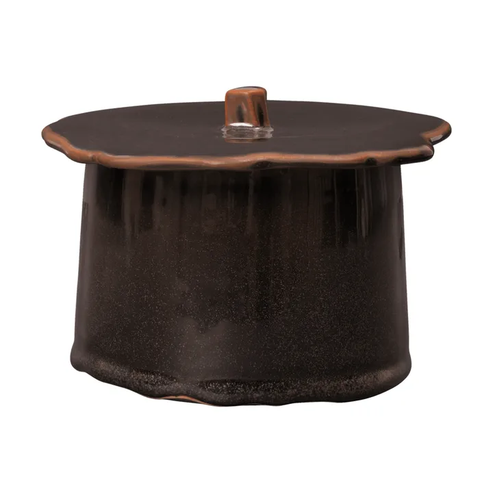 Marnen burk med lock - Carob brown, Ø11x9 cm - Ferm Living