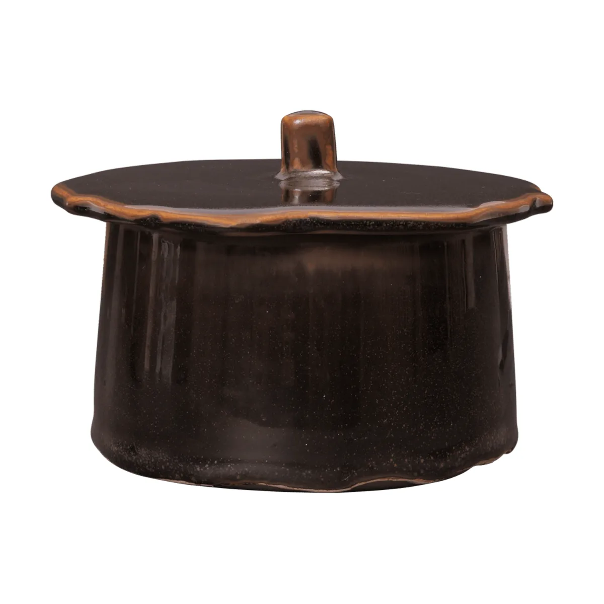 Marnen burk med lock, Carob brown, Ø13x7 cm Ferm Living