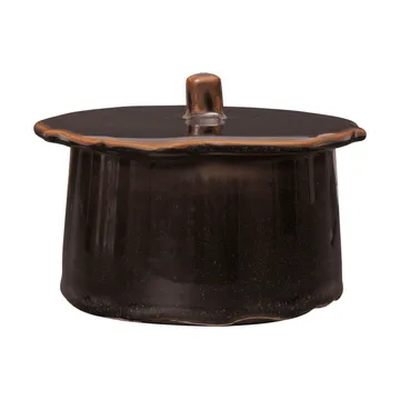 Marnen burk med lock - Carob brown, Ø13x7 cm - Ferm Living