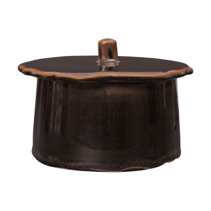 Marnen burk med lock - Carob brown, Ø13x7 cm - Ferm Living