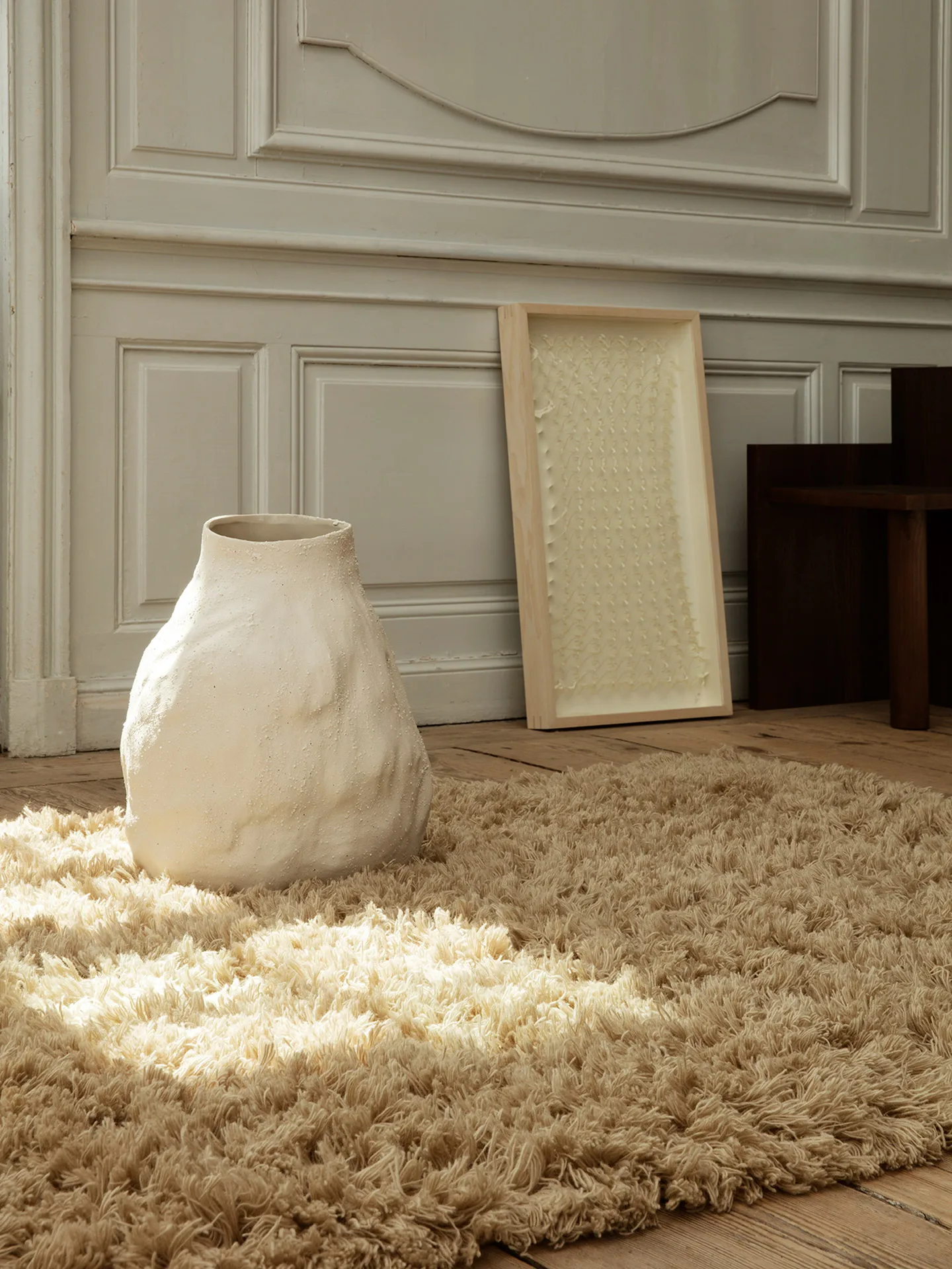 Meadow High Pile matta 200x300 cm, Light Sand Ferm Living