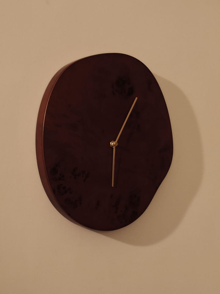Melt väggklocka 28x33 cm, Dark stained burl Ferm Living