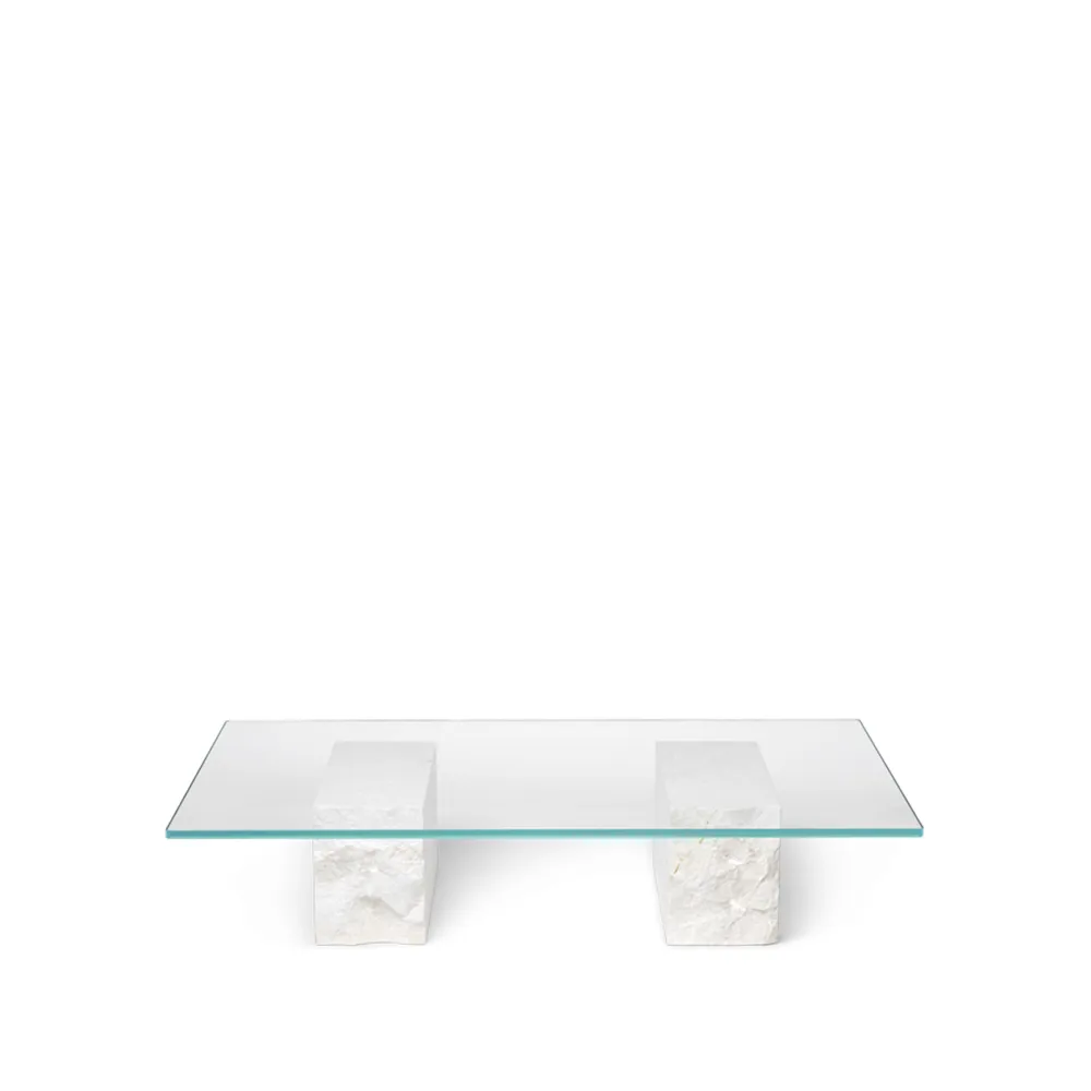 Mineral soffbord, glas, bas i marmor Ferm Living