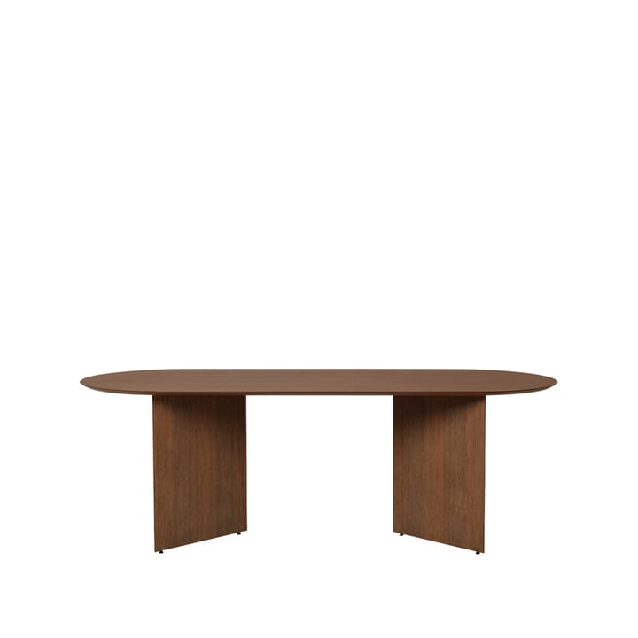 Mingle matbord ovalt, walnut veneer, vinkelben valnötsfanér, 220 Ferm Living