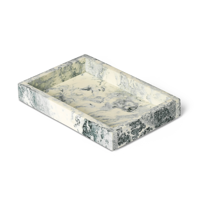 Mist dekorationsbricka 10x15 cm - Emerald-off white - Ferm Living