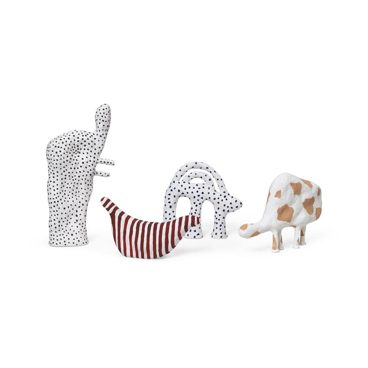 Mumbo skulptur 14,5x18,5 cm, White-blue Ferm Living