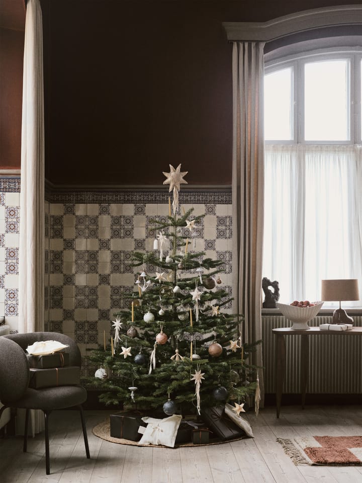Mushroom ornament julgranshänge, Faded white Ferm Living