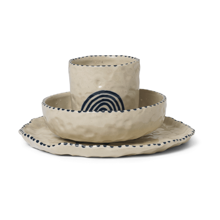 Naive barnservis 3 delar - Deep blue - Ferm Living