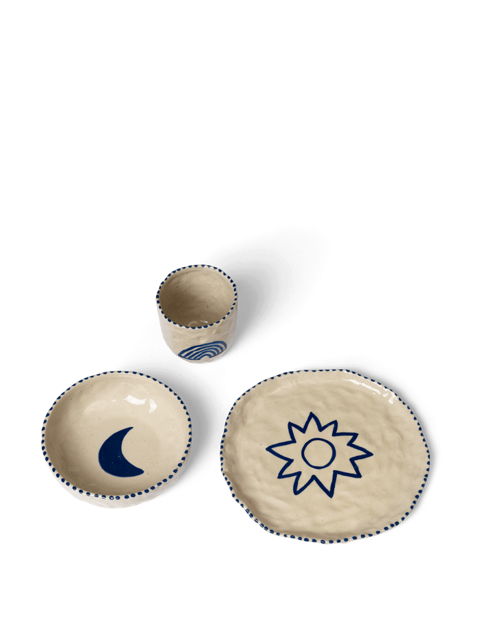 Naive barnservis 3 delar, Deep blue Ferm Living